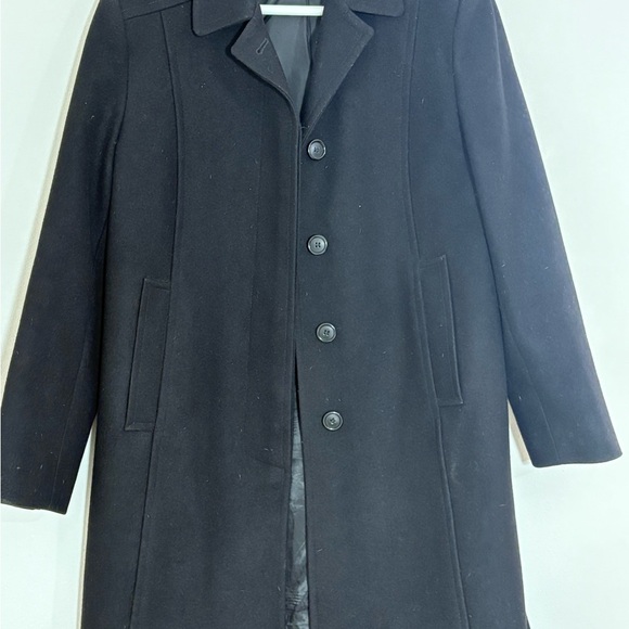 Anchor Uniform Car Coat Women Size Small Reg Black Single Breasted Wool - Picture 1 of 7